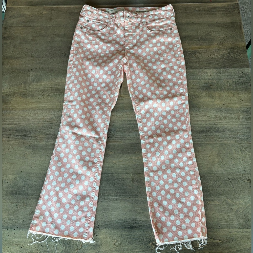 Pilcro and the Letterpress flare cropped printed pants